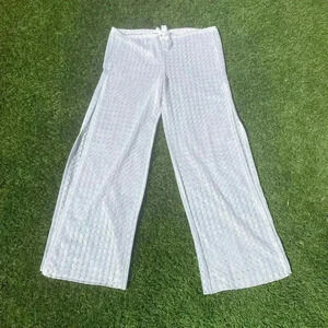 Becca swim side slit cover up pant white large $88